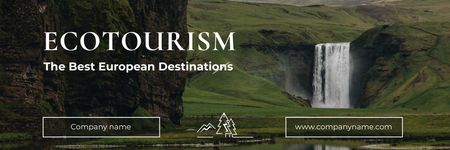 Travel Tour Offer with Waterfall Email header Design Template