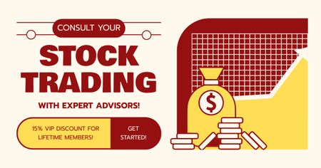 Stock Trading with an Expert Advisor Facebook AD Design Template
