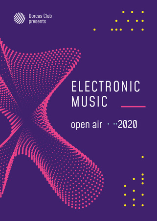 Elektronický hudební festival digitální vzor Flayer Šablona návrhu