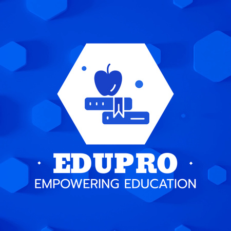 Empowering School Promotion With Books In Blue Animated Logo Design Template