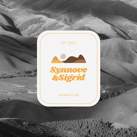 Designvorlage Reisetour in wunderschöne Berge für Logo