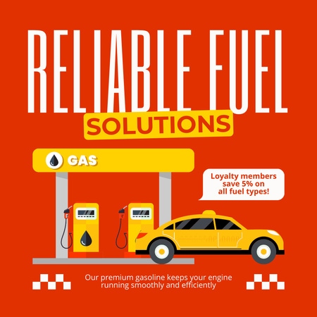 Template di design Soluzione di carburante affidabile con offerta speciale Instagram
