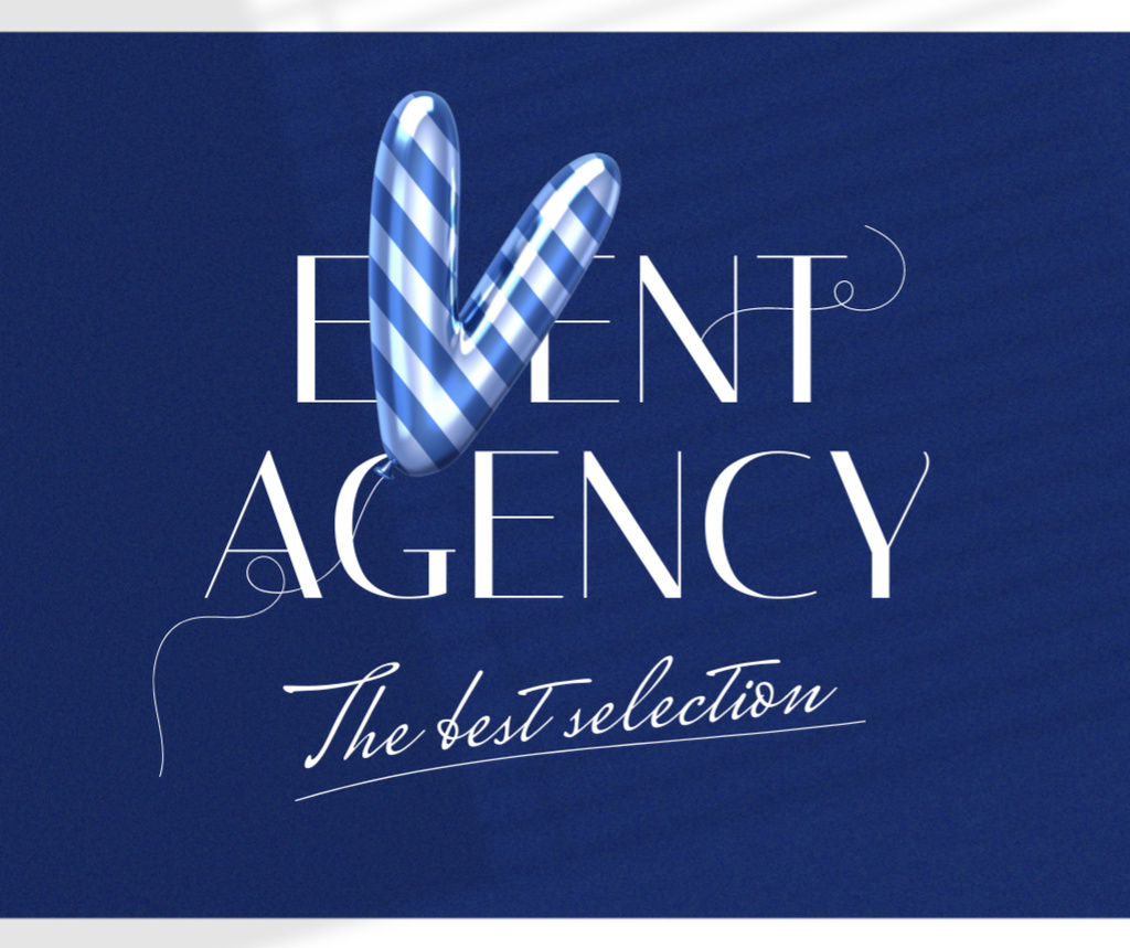 Event Agency Services Ad with Heart Shaped Balloon Facebook Modelo de Design