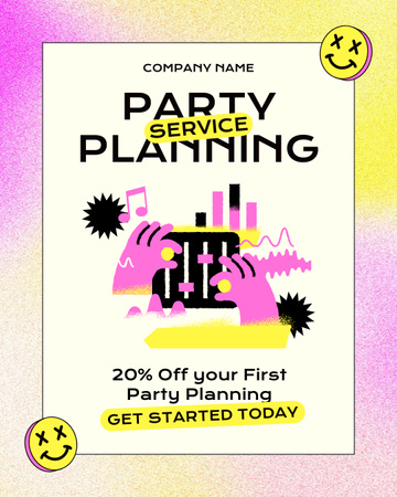 Discount on Planning Events with Contemporary Music Instagram Post Vertical Design Template
