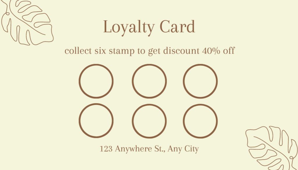 Loyalty Program of Beauty Salon Business Card US Šablona návrhu