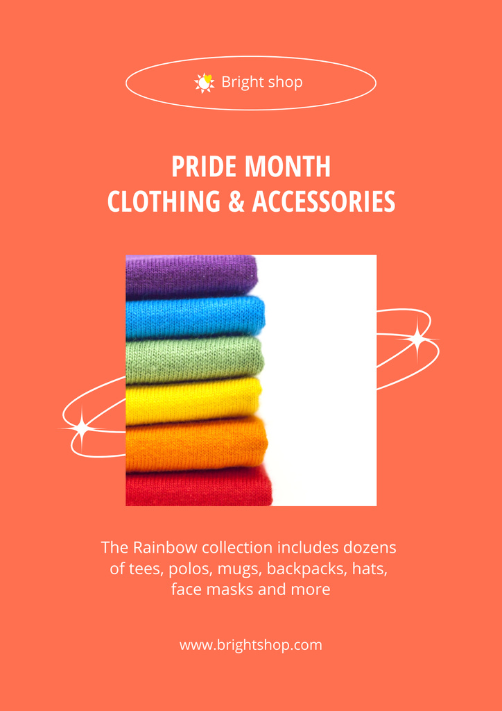 LGBT and Pride Clothing Offer Poster – шаблон для дизайна