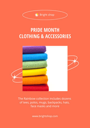 LGBT and Pride Clothing Offer Poster Modelo de Design
