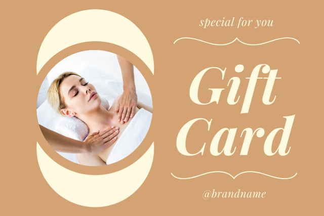 Free Full Body Massage Announcement Gift Certificateデザインテンプレート