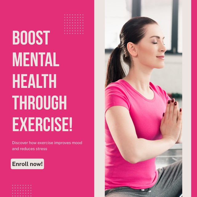 Mental Health Boost through Sports Exercises Instagramデザインテンプレート