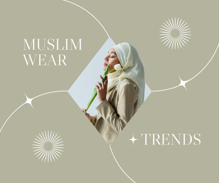 Designvorlage Anzeige für modische muslimische Kleidung für Facebook