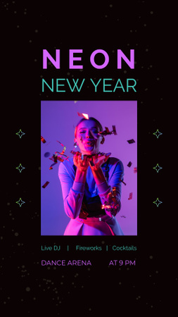 Amazing New Year Dancing Celebration Instagram Video Story Design Template