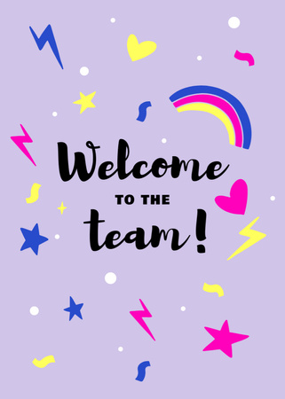 Welcome Wishes from Team Postcard 5x7in Vertical Design Template
