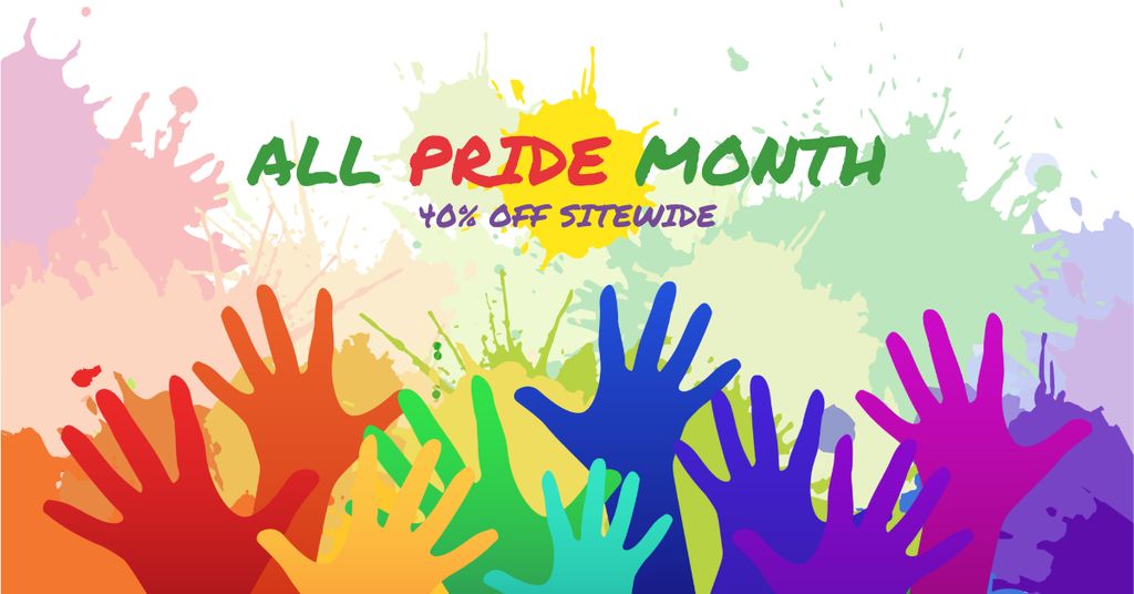 Modèle de visuel Pride Month Discount Offer - Facebook AD