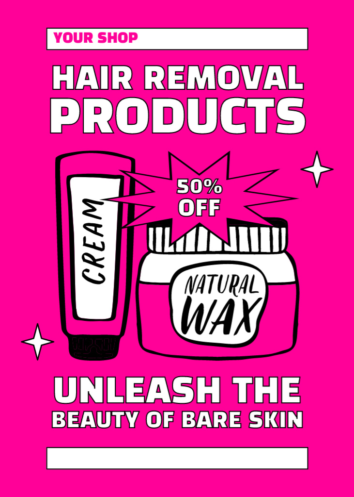 Deal Discounts on Hair Removers Flayer Šablona návrhu