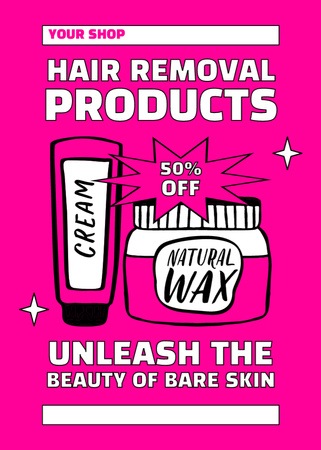 Deal Discounts on Hair Removers Flayer Design Template