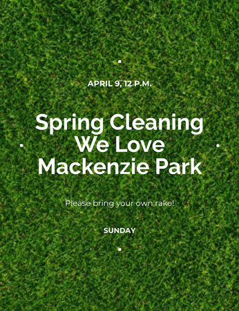 Plantilla de diseño de Evento de limpieza de primavera en el parque Invitation 13.9x10.7cm 