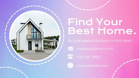 Colorfull Blog Banner For Real Estate Agent Title Πρότυπο σχεδίασης