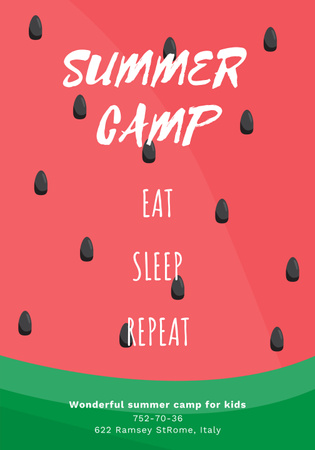 Summer Camp Ad Poster 28x40in Design Template