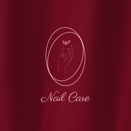 Customizable Nail Salon Services Offer With Care Logo Design Template