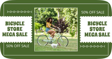 Mega Sale in Bicycle Store Facebook AD Design Template