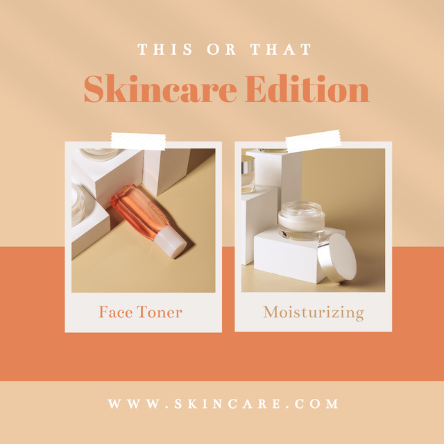 Designvorlage Luxury Skincare Products für Instagram