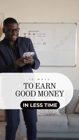 Ontwerpsjabloon van TikTok Video van Manieren om goed geld te verdienen
