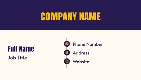 Designvorlage Exklusives Mitarbeiterprofil mit Firmenlogo und Easy-Emblem für Business Card US