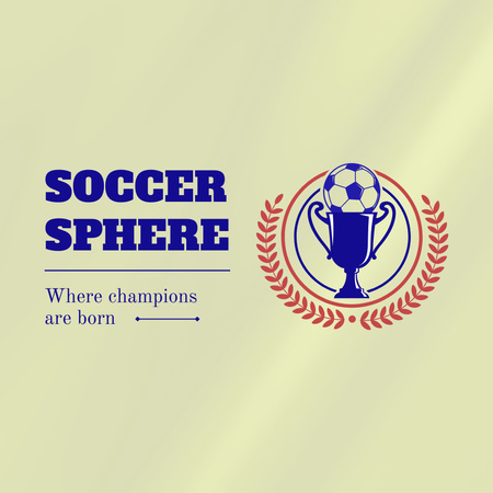 Futbol Kupası Ve Futbol Oyunu Promosyonu Animated Logo Tasarım Şablonu