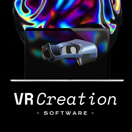 VR Software Ad Animated Post Šablona návrhu