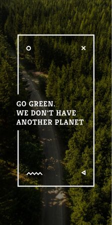 Szablon projektu Ecology Quote with Forest Road View Graphic