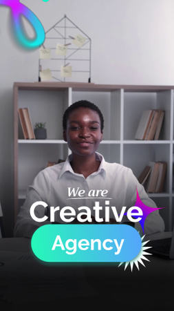 Eredményvezérelt kreatív ügynökségi szolgáltatások promóciója TikTok Video tervezősablon