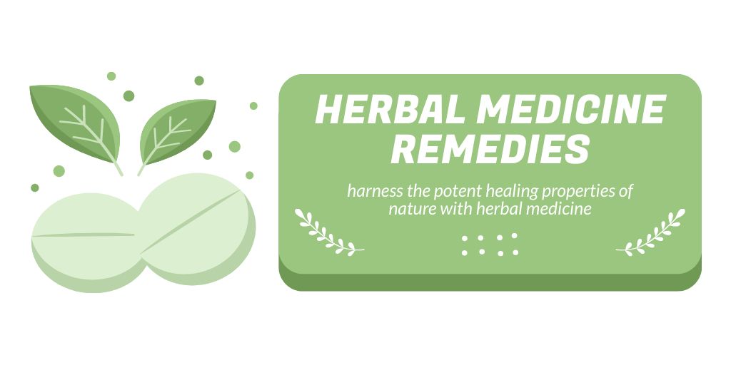Top-notch Herbal Remedies With Pills Twitter Design Template