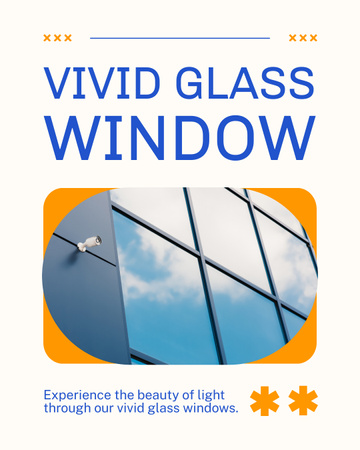 Nabídka vysoce kvalitního okenního skla Instagram Post Vertical Šablona návrhu