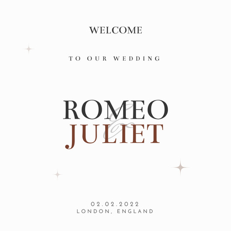 Wedding Invitation Minimalist Light Grey Instagram Design Template