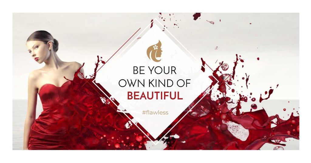 Modèle de visuel Citation for girls about beauty - Facebook AD