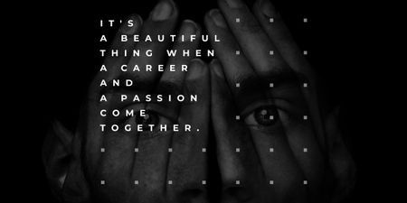 Citation about career and a passion Image Design Template