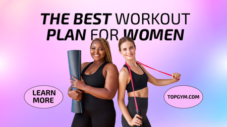 Designvorlage Best Workout Plan for Women für Youtube