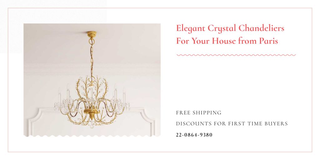 Luxury French Chandeliers Offer with Delivery Image – шаблон для дизайну