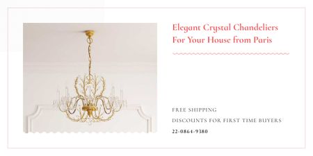 Elegant crystal chandeliers from Paris Image Design Template