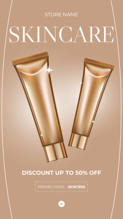 Platilla de diseño Promo of Cosmetics with Cream Tubes Instagram Story