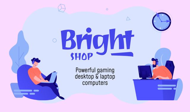 Revolutionary Gaming Gear And Accessories Shop Offer Business card Πρότυπο σχεδίασης
