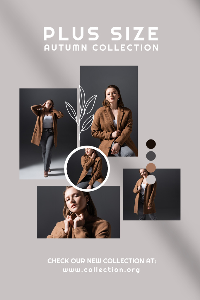 Plus Size Wear Collection for Fall Pinterest Design Template