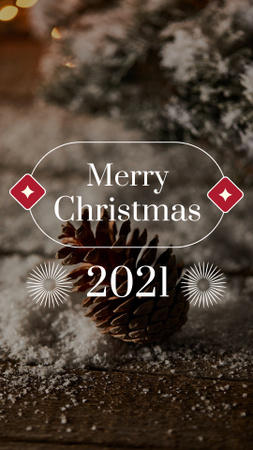 Cute Christmas Holiday Greeting Instagram Story Design Template