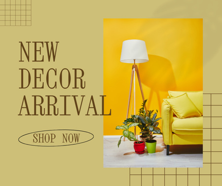 New Home Decor Arrival Announcement Facebook Tasarım Şablonu