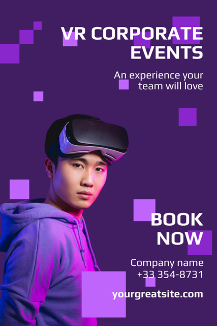 Virtual Corporate Events Ad Invitation 6x9in Design Template