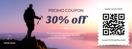 Durable Climbing Gear Promo Voucher Offer Couponデザインテンプレート