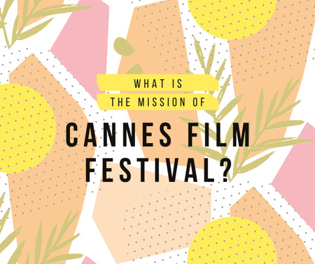 Explicação da missão do Festival de Cinema de Cannes Facebook Modelo de Design