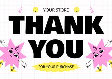 Ontwerpsjabloon van Card van Bedankt voor het winkelen bij School Store