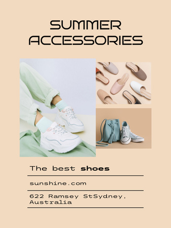 Template di design Summer Accessories Offer Poster US