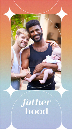 Cute LGBT Family with Infant Instagram Story Design Template
